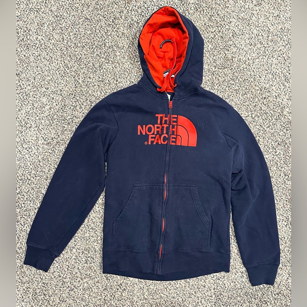 Men’s The North Face Full Zip Hoodie - Size Small - Blue/Red